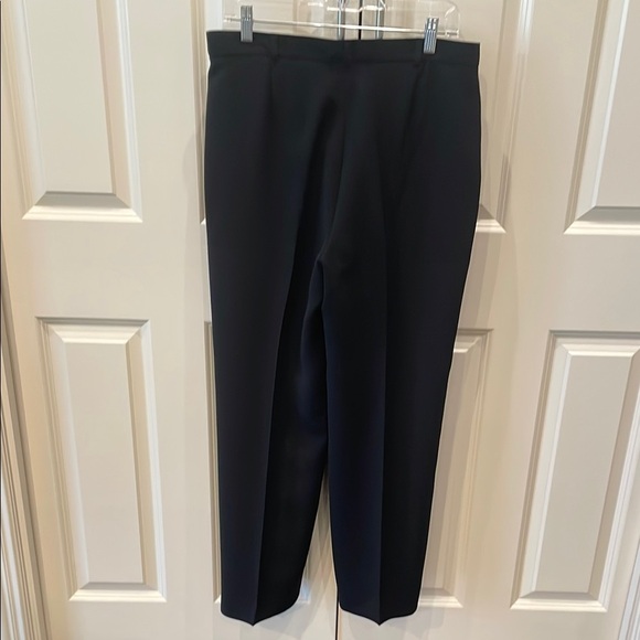 Anne Klein Crepe Trouser Pants Black 10P - Picture 3 of 6